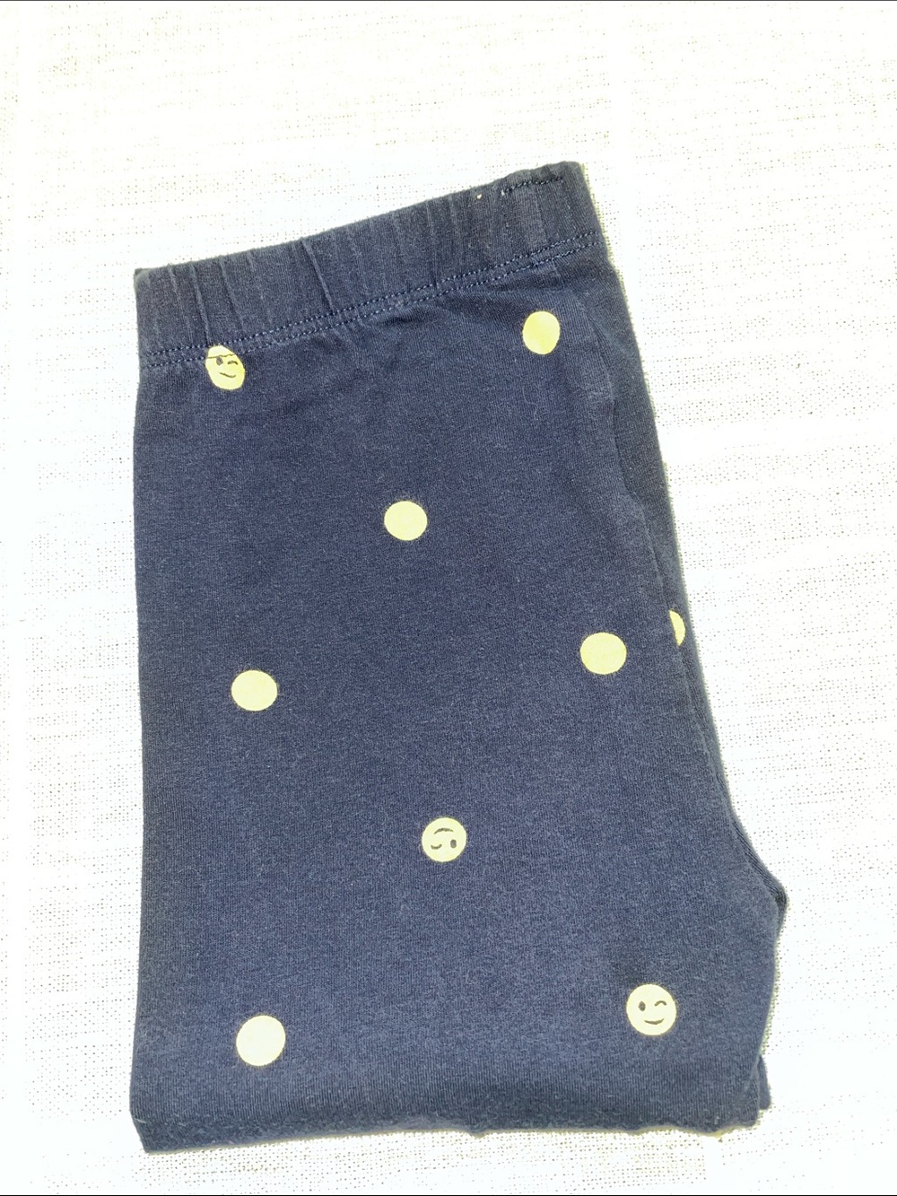 GAP girls leggings dark navy with smiley face (size 8) BNOT